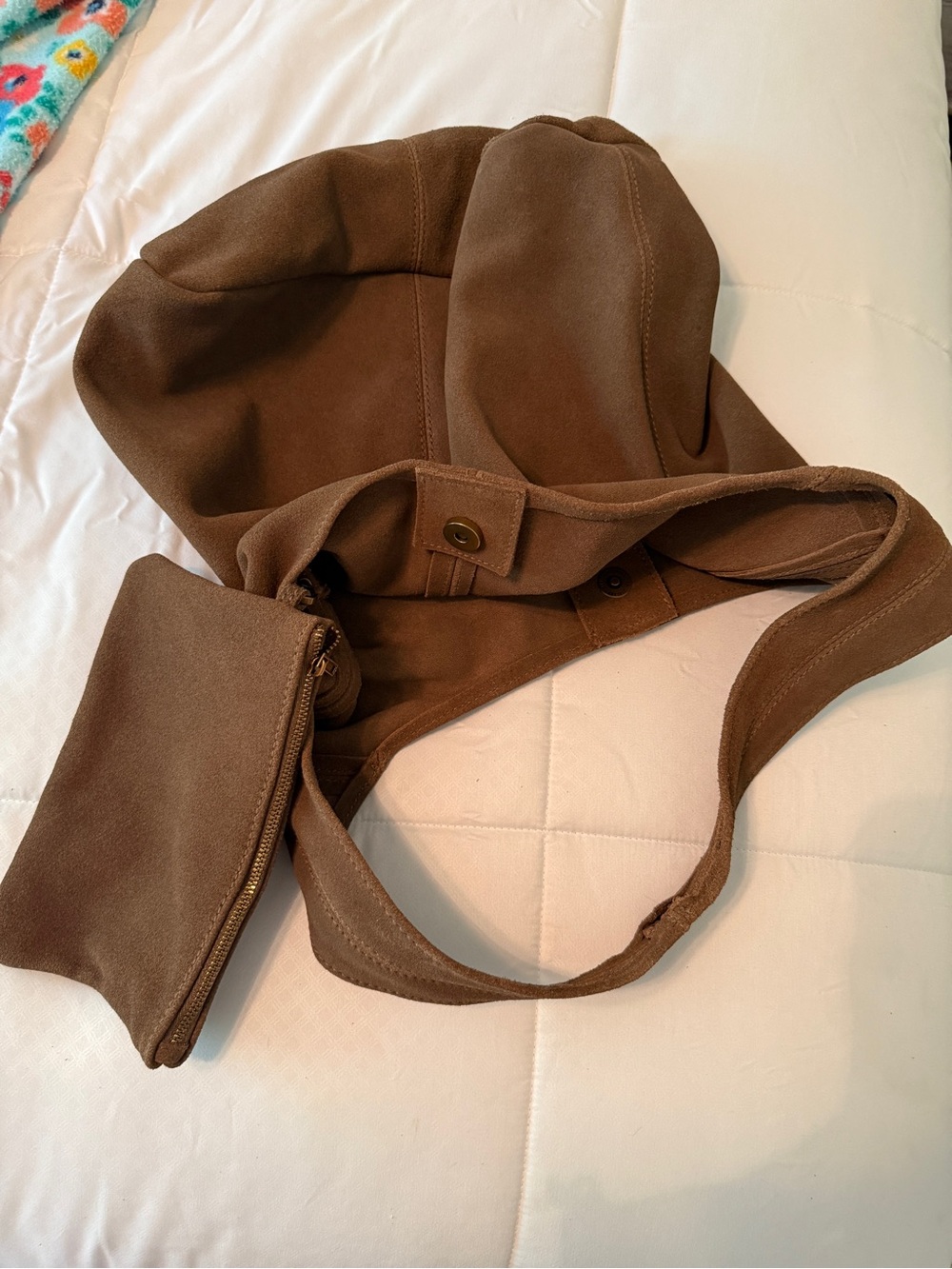 Brandy Melville Brown Suede Tote - Picture 5 of 5